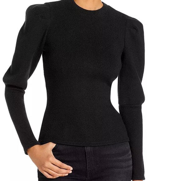 Jonathan Simkhai Black Puff Sleeve Sweater | Size Medium - Picture 2 of 4